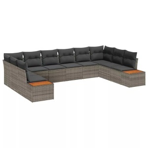 vidaXL, VidaXL - Garten-sofa poly-rattan, One Size, Grau, VidaXL - Garten-sofa poly-rattan, One Size, Grau