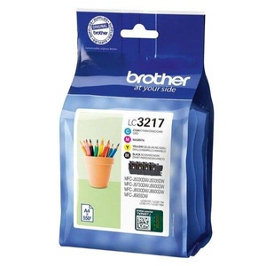Brother, Brother Tinte LC3217VAL Black Cyan, Brother Tintenpatrone, CMYBK, Valuepack, LC-3217VAL, (500 Seiten)