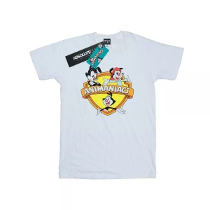 Animaniacs, Logo Crest Tshirt Herren Weiss M, Animaniacs - TShirt, für Herren, Weiss, Größe M