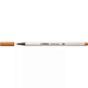 Stabilo International (Nonbook), STABILO Pen 68 brush ocker dunkel, Stabilo Pen 68, ocker dunkel, Fasermaler, 568/89