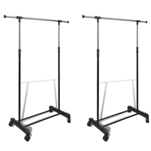 vidaXL, vidaXL Verstellbare Kleiderständer 2 Stk. 1 Kleiderstange, vidaXL Verstellbare Kleiderständer 2 Stk. 1 Kleiderstange