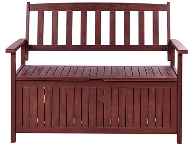 Beliani, Gartenbank aus Akazienholz Klassisch SOVANA Gartenbank aus Akazienholz Klassisch SOVANA, Beliani - Gartenbank aus Akazienholz Klassisch SOVANA, One Size, Bordeaux