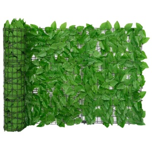 vidaXL, vidaXL Balkon-Sichtschutz mit Grünen Blättern 400x75 cm, vidaXL Balkon-Sichtschutz mit Grünen Blättern 400x75 cm