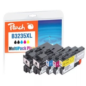 Peach, Peach Spar Plus Pack Tintenpatronen kompatibel zu Brother LC-3235XL, Peach B3235 XL Spar Plus Pack Druckerpatronen XL (2*bk, c/m/y) ersetzt Brother LC-3235XL für z.B. Brother DCPJ 1100 DW, Brother MFCJ 1300 DW