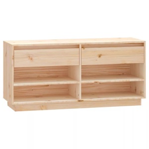 vidaXL, vidaXL Schuhregal 110x34x52 cm Massivholz Kiefer