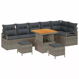 vidaXL, VidaXL - Garten-sofa-set poly-rattan, One Size, Grau, VidaXL - Garten-sofa-set poly-rattan, One Size, Grau