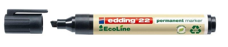 edding, Edding Permanentmarker edding 22 permanent marker EcoLine Schwarz wasserfest: Ja 4-22001, Edding 22, Permanent Marker, 1.5-3mm, schwarz, 4-22001