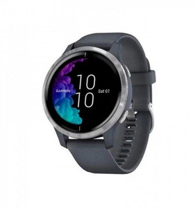 Garmin, Garmin Venu 2 BlueGranite/Passivated Activity Tracker, Garmin Sportuhr »Venu 2«, ANT+, Bluetooth, WLAN