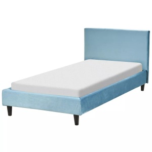 Beliani, Bett mit Lattenrost aus Samtstoff Modern FITOU Bett mit Lattenrost aus Samtstoff Modern FITOU