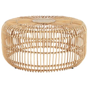 Beliani, Couchtisch aus Rattan Boho RANDAZZO Couchtisch aus Rattan Boho RANDAZZO, Beliani - Couchtisch aus Rattan Boho RANDAZZO, One Size, Perle