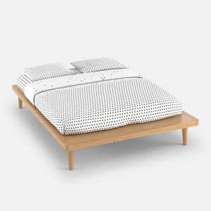LA REDOUTE INTERIEURS, Bett Jimi mit Ablage, Lattenrost, Kiefer massiv