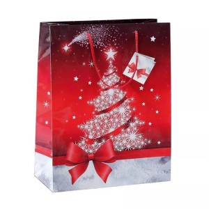 Sigel, Sigel Geschenktasche Silver Sparklingtree, SIGEL Geschenktasche Sparkling Tree GT022 Glanz 260x330x120mm 5 Stk.