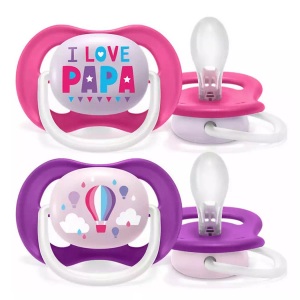 Avent, Avent - ultra air Schnuller - SCF080/04, Philips Avent Ultra Air Schnuller, 6-18 Monate, Girl (2 Stk)