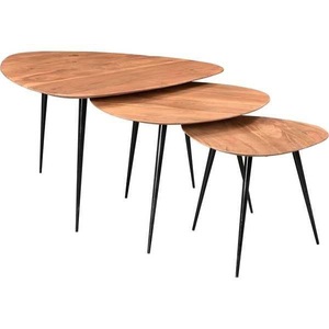 mutoni living, Couchtisch Akazie 86x80x47, Beistelltisch Akazie 86x80 (1 Stück)