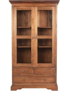 mutoni living, Vitrine Vintage Country House natur kolonialfarbig 44x98, Vitrine Lake kolonialfarbig 44x98