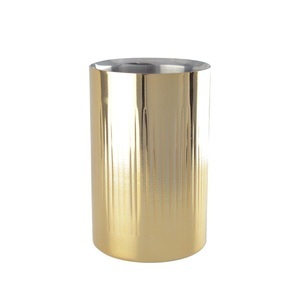 Aulica, Goldener Weinkühler mit Rippenmuster Goldener Weinkühler mit Rippenmuster, 