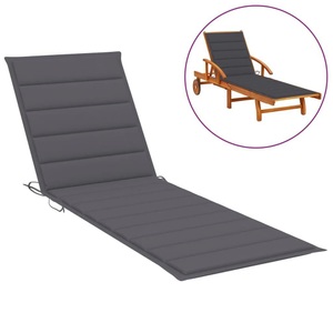 vidaXL, vidaXL Sonnenliegen-Auflage Anthrazit 200x50x4 cm Stoff, vidaXL Sonnenliegen-Auflage Anthrazit 200x50x3 cm Oxford-Gewebe