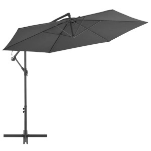 Diverse Hardware, Ampelschirm mit Alu-Mast 300 cm Anthrazit, vidaXL Ampelschirm mit Aluminium-Mast 300 cm Anthrazit