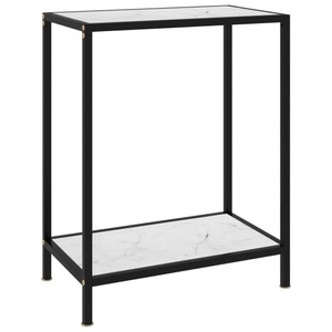 vidaXL, vidaXL Konsolentisch Weiß 60x35x75 cm Hartglas