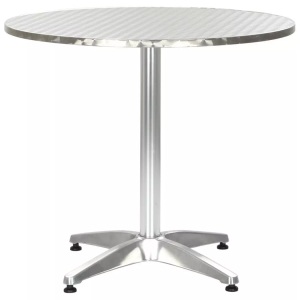 Diverse Hardware, Gartentisch Silbern 80 x 70 cm Aluminium