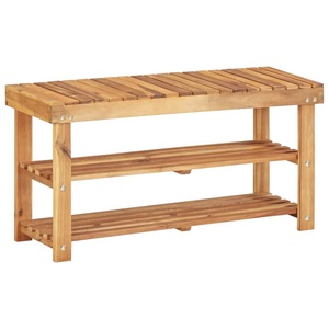vidaXL, vidaXL Schuhregal 90 × 32 × 46 cm Massivholz Akazie