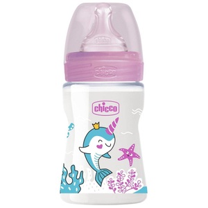 CHICCO, chicco Well-Being Colored, 250ml, Durchschnittlicher Durchfluss, girl, 2M+, 