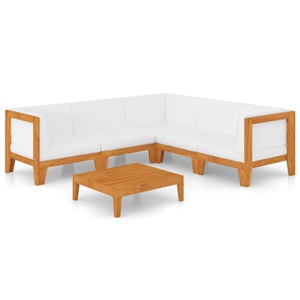 vidaXL, vidaXL 6-tlg. Garten-Lounge-Set mit Kissen Akazie Massivholz, vidaXL 6-tlg. Garten-Lounge-Set mit Kissen Akazie Massivholz