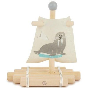 bieco, bieco Holz Floß mit Segel, BIECO Badespielzeug »Holzfloss«, Herkunft Holz: China
