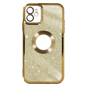 Avizar, Glitter Hülle Apple iPhone 12, Avizar - Glitter Hülle Apple iPhone 12, Gelbgold