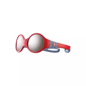 Julbo, Julbo Sonnenbrillen LOOP M Kids J5332313, Julbo Sonnenbrille Loop M - Rot-Grau, Grau Flash Silber
