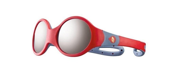 Julbo, Julbo Sonnenbrillen LOOP M Kids J5332313, Julbo Sonnenbrille Loop M - Rot-Grau, Grau Flash Silber