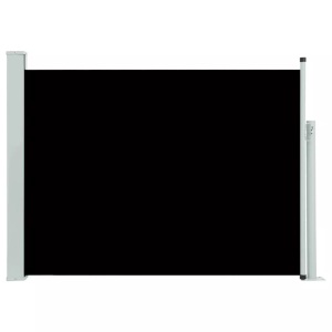 vidaXL, vidaXL Ausziehbare Seitenmarkise 100×500 cm Schwarz, vidaXL Ausziehbare Seitenmarkise 100×500 cm Schwarz