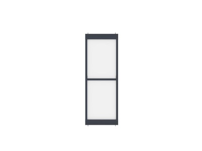 Vente-unique, Raumteiler für Innenräume höhenverstellbar - 88 x 245 cm - Stahl - Anthrazit - SAGAR Raumteiler für Innenräume höhenverstellbar - 88 x 245 cm - Stahl - Anthrazit - SAGAR, 