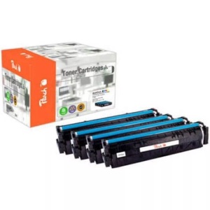 Peach, Peach Spar Pack Tonermodule kompatibel zu HP No. 203A, Peach HP 203 A 4 Toner (bk, c/m/y) ersetzt HP No. 203A, CF540A, CF541A, CF542A, CF543A für z.B. HP Color LaserJet Pro MFP M 281 fdn