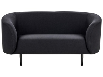 Beliani, 2 Sitzer Sofa aus Polyester Klassisch LOEN 2 Sitzer Sofa aus Polyester Klassisch LOEN, Beliani - 2 Sitzer Sofa aus Polyester Klassisch LOEN, One Size, Schwarz
