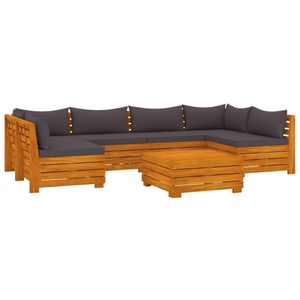 vidaXL, vidaXL 7-tlg. Garten-Lounge-Set mit Kissen Massivholz Akazie, vidaXL 7-tlg. Garten-Lounge-Set mit Kissen Massivholz Akazie