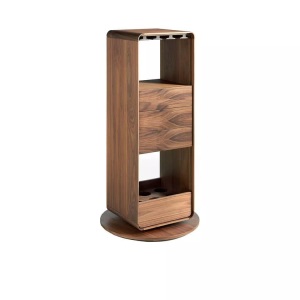 Angel cerda, Angel Cerda - Aufbewahrungsmöbel - Braun, ANGEL CERDA - Drehbarer Barschrank aus Nussbaum, One Size, Baumnuss