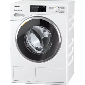 MIELE, Miele Waschturm Waschmaschine WWI 800-60 CH + Wärmepumpentrockner TWJ 600-60 CH s WhiteEdition, Miele Waschmaschine WWI 800-60 CH WhiteEdition, 9 kg Schontrommel, CapDosing, TwinDos, SoftSteam - Blendenausführung 5° geneigt, A+++