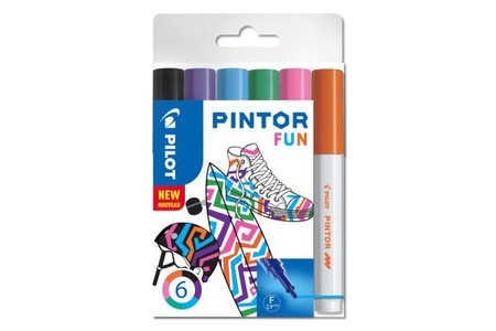 Pilots, Pilots Pilot Marker Pintor Creative Fein, 6-er, Pilot Marker Pintor Set Fun, Fein, S6/0517429, (6 Stifte)