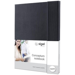 Sigel, Sigel Notizbuch CONCEPTUM® CO151 kariert Schwarz Anzahl der Blätter: 97 DIN A4, Sigel CONCEPTUM® CO151 Notizbuch kariert Schwarz Anzahl der Blätter: 97 DIN A4