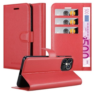Cadorabo, Hülle für Apple iPhone 12 PRO MAX Standfunktion, Kartenfach, Cadorabo - Hülle für Apple iPhone 12 PRO MAX Standfunktion, Kartenfach, Rot
