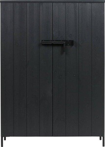 woood, Woood Bruut Kieferschrank 2-türig Schwarz, Schrank Bruut 2-türig Kiefer (FSC) schwarz