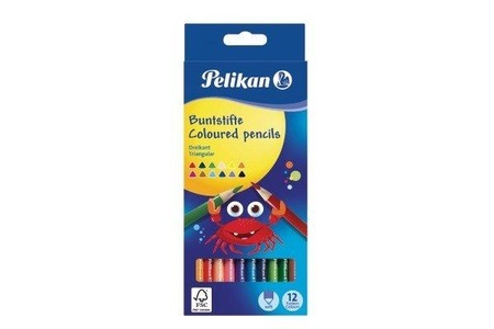 Pelikan, Pelikan Farbstifte D?nn, 12er-Set, Farbe, PELIKAN Buntstifte dünn dreikant 700115 12 Farben