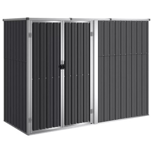 vidaXL, vidaXL Geräteschuppen Anthrazit 225x89x161 cm Verzinkter Stahl, VidaXL - Geräteschuppen stahl, One Size, Grau