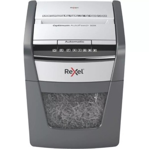Rexel, REXEL Aktenvernichter Optimum AF+ 2020050XCH X50. P-4. 20lt, Rexel Aktenvernichter Optimum Autofeed + 50 X P-4, 50 Seiten