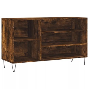 vidaXL, vidaXL Schuhregal Räuchereiche 102x36x60 cm Holzwerkstoff