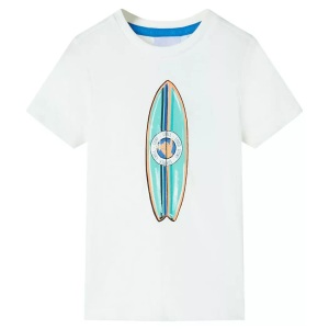 vidaXL, vidaXL Kinder-Kurzarmshirt Ecru 104