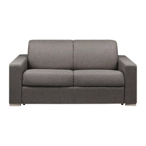 LINEA SOFA, LINEA SOFA - Schlafsofa mit Matratze 2-Sitzer Stoff - Anthrazit - Liegefläche mit Lattenrost: 120 cm - Matratzenhöhe: 16 cm mit Memory Schaum - CALITO, One Size