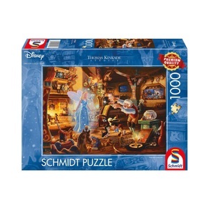Schmidt Spiele, Thomas Kinkade Studios: Disney Dreams Collection - Geppettos Pinocchio, Puzzle, Thomas Kinkade Studios: Disney Dreams Collection - Geppettos Pinocchio, Puzzle