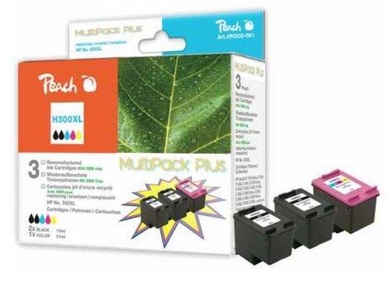 Peach, Peach Spar Pack Plus Druckköpfe kompatibel zu HP No. 300XL black, CC641EE, No. 300XL color, CC644EE, Peach Spar Pack Plus Druckköpfe kompatibel zu HP No. 300XL black, CC641EE, No. 300XL color, CC644EE
